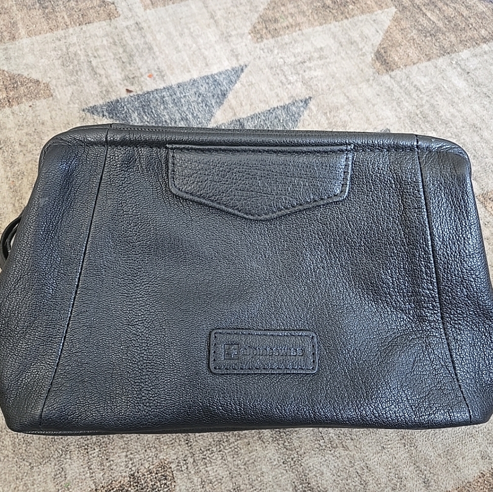 Alpine Swiss Lauter Toiletry Bag Leather Shaving Kit Dopp Kit Travel Case